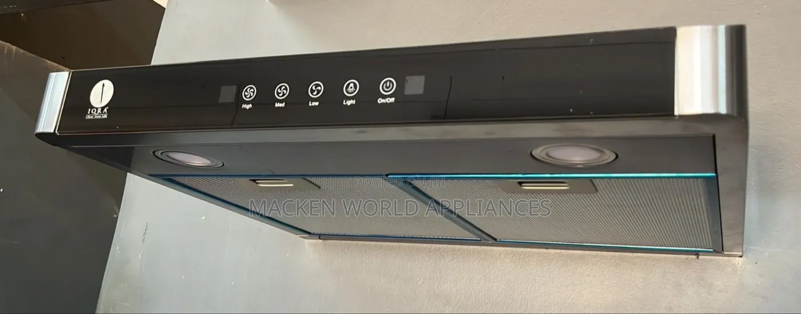 Iqra 60cm Cooker Hood Ductless Cooker Extractor; Double Carbon ,Light