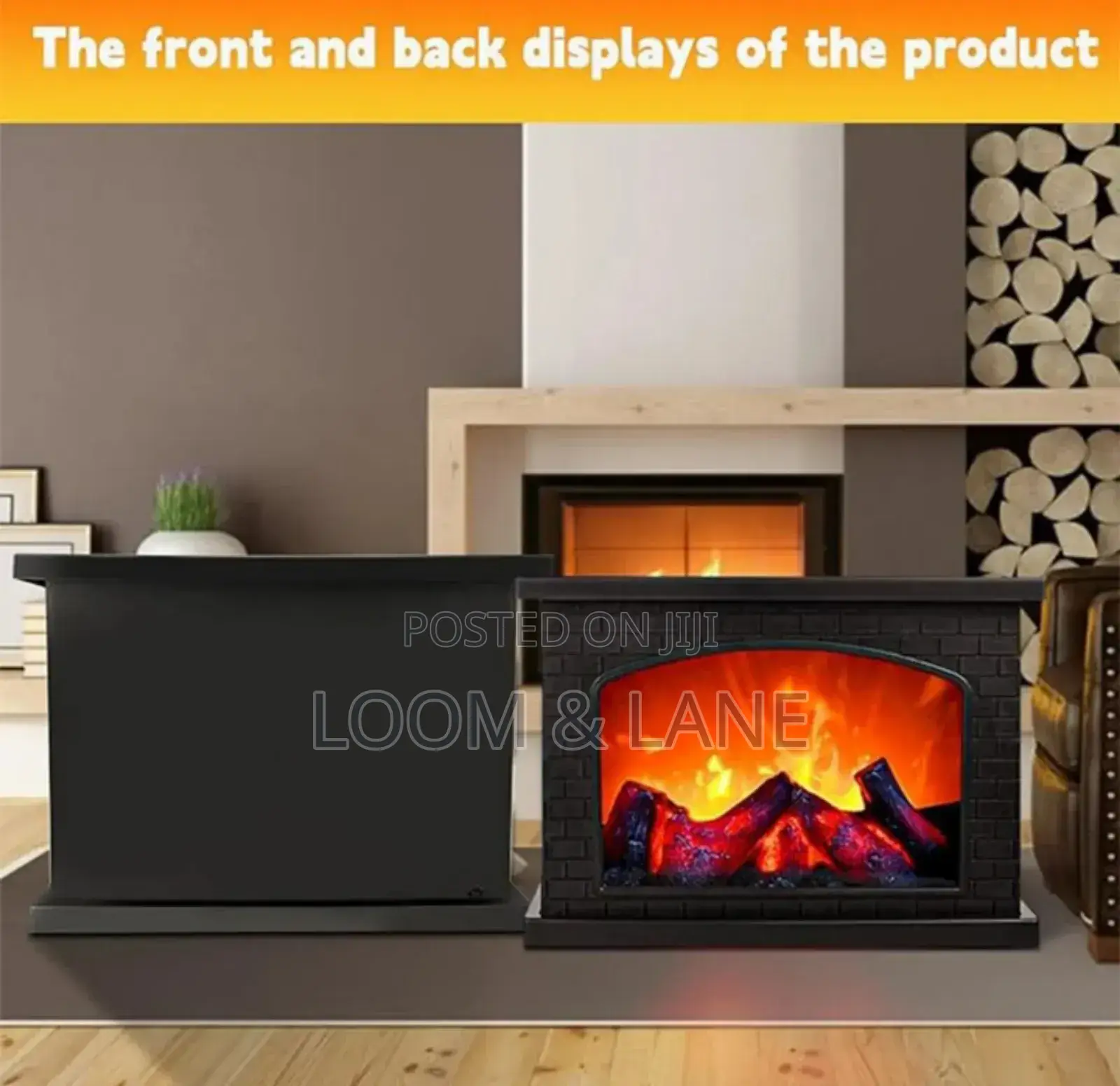 Electric Fireplace Lantern With Realistic Led Flame Effect