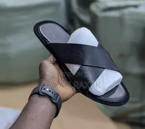 Original Men’S Black Clarks Cross Leather Sandals