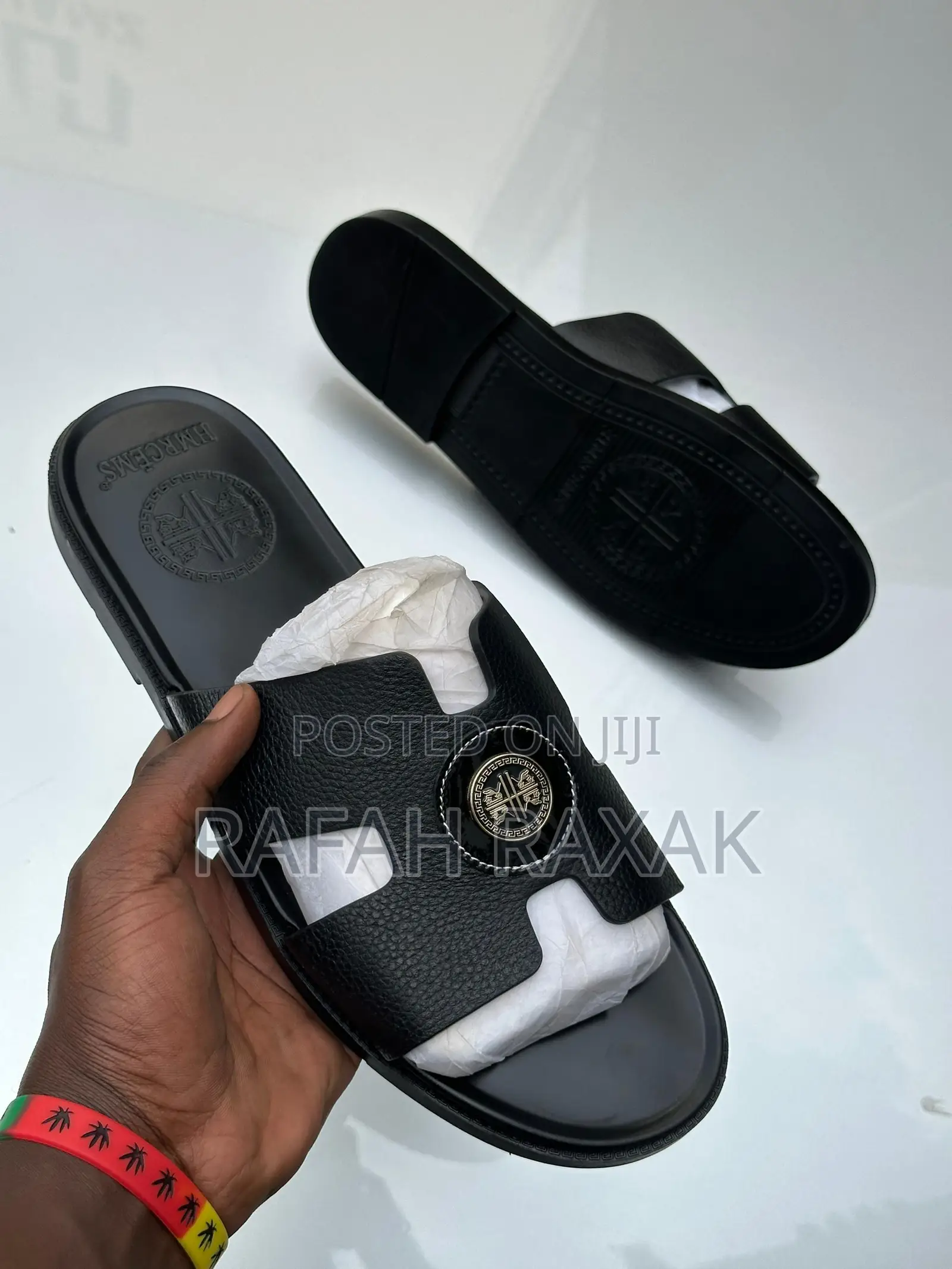 Original Men’S Black Hermes Super Classic Sandals