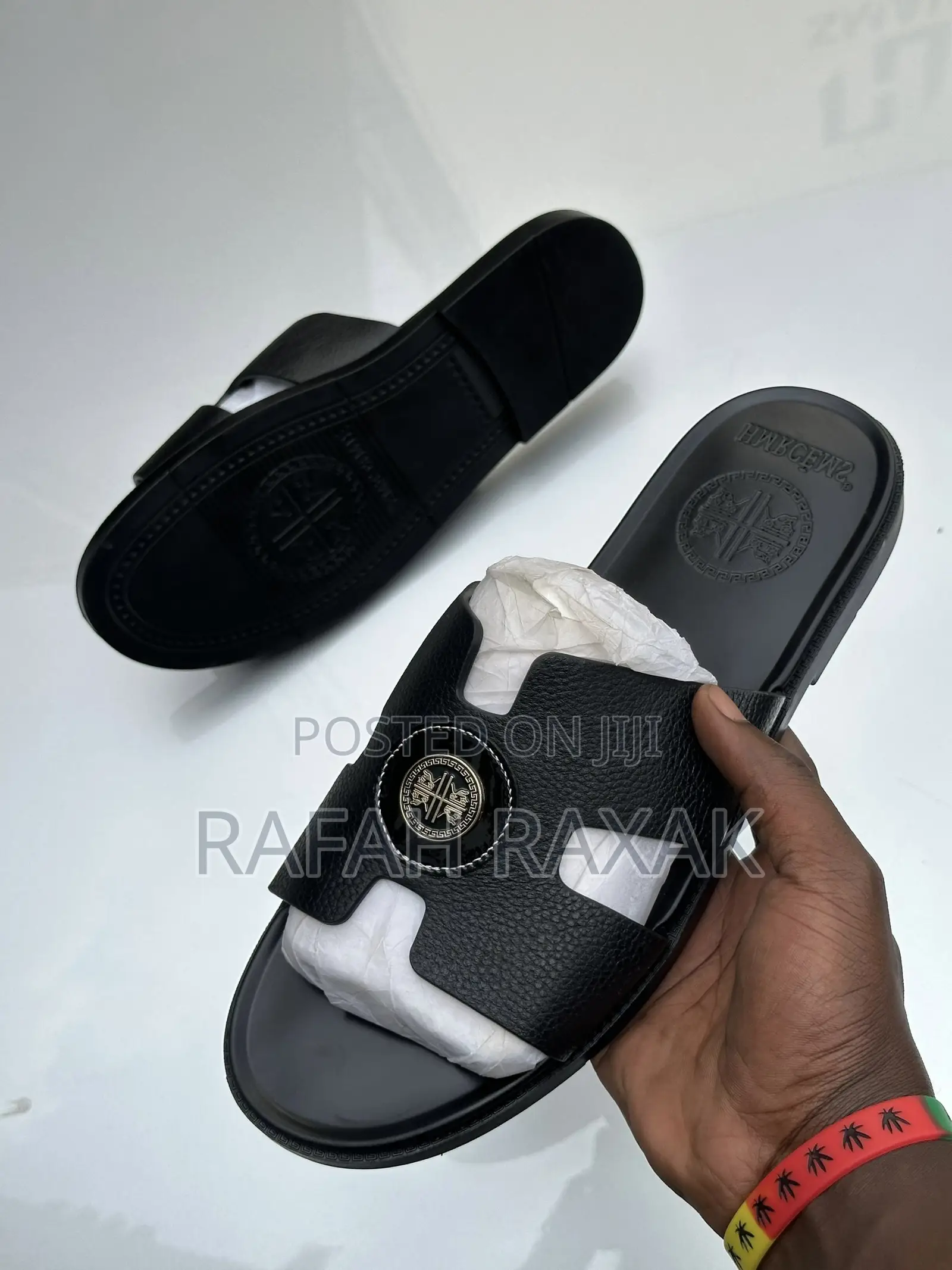 Original Men’S Black Hermes Super Classic Sandals