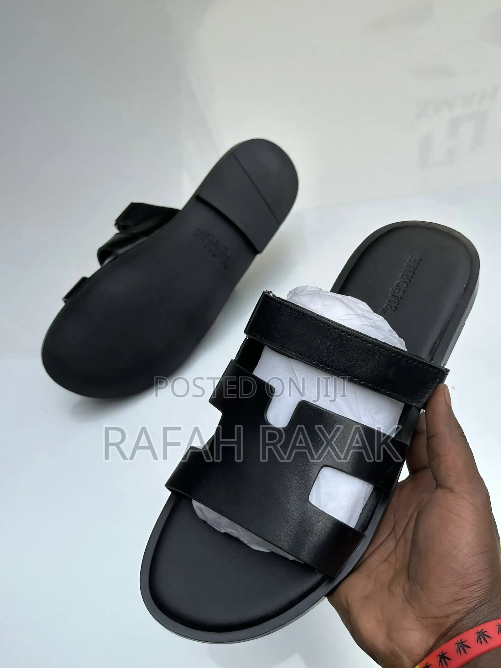 Original Men’S Black Luxury Hermes Slide Sandals
