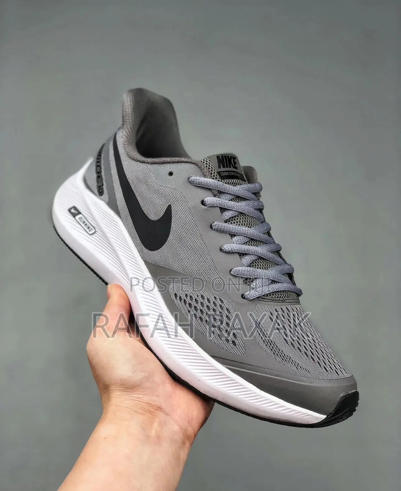 Original Grey Nike Zoom Structure 7x Guide 10 Running Sneakers