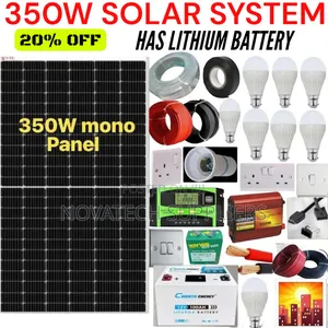 Sustainable 350w Eco-Solar System With 100ah Lithium Ion Battery
