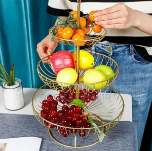 Luxurious Countertop Fruit Basket,Bread and Vegetable Organizer
