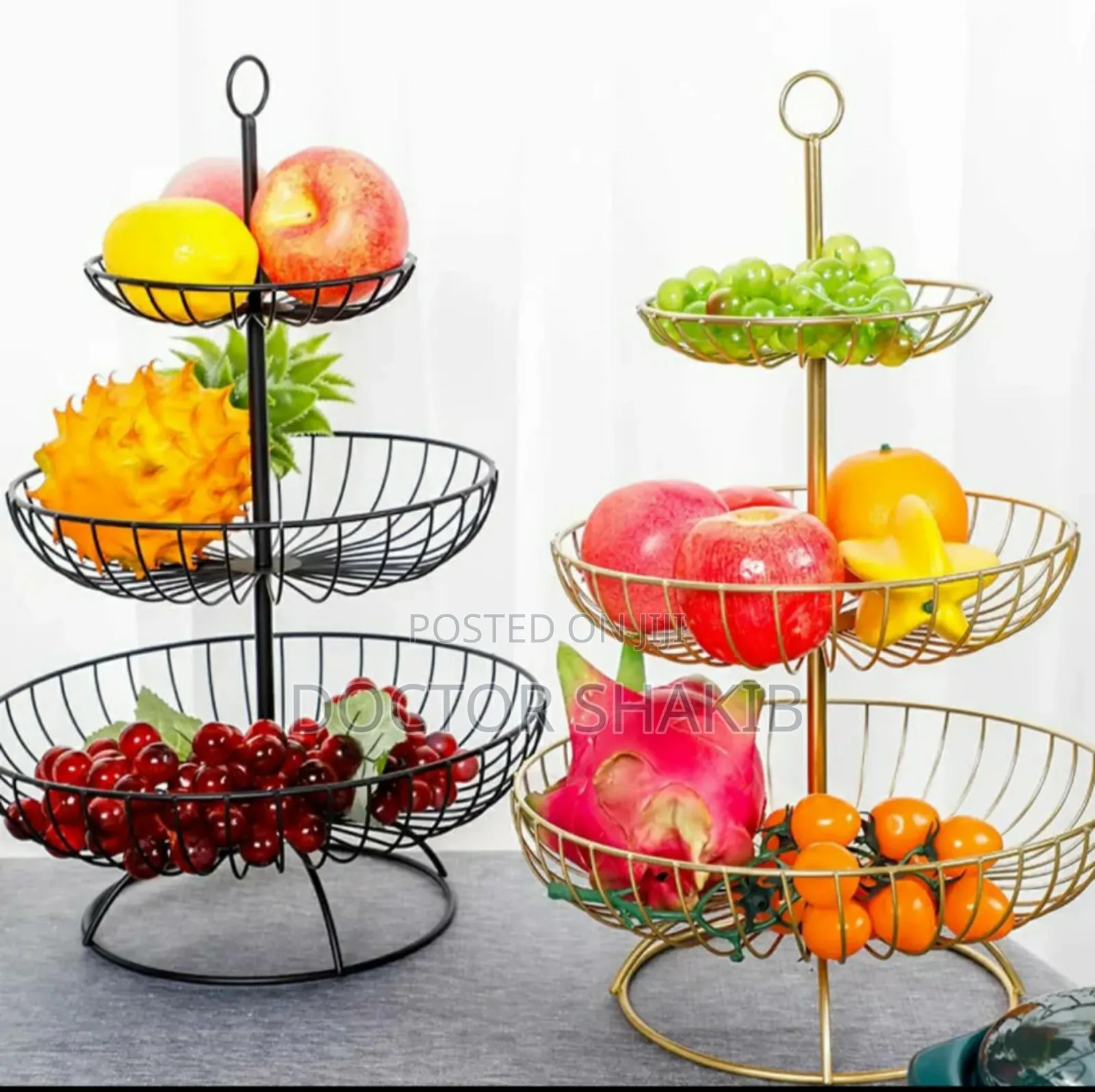 Luxurious Countertop Fruit Basket,Bread and Vegetable Organizer