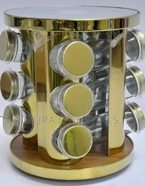 Countertop Glass Rotating Spice Rack 12 Spice Jars Organizer Bottle