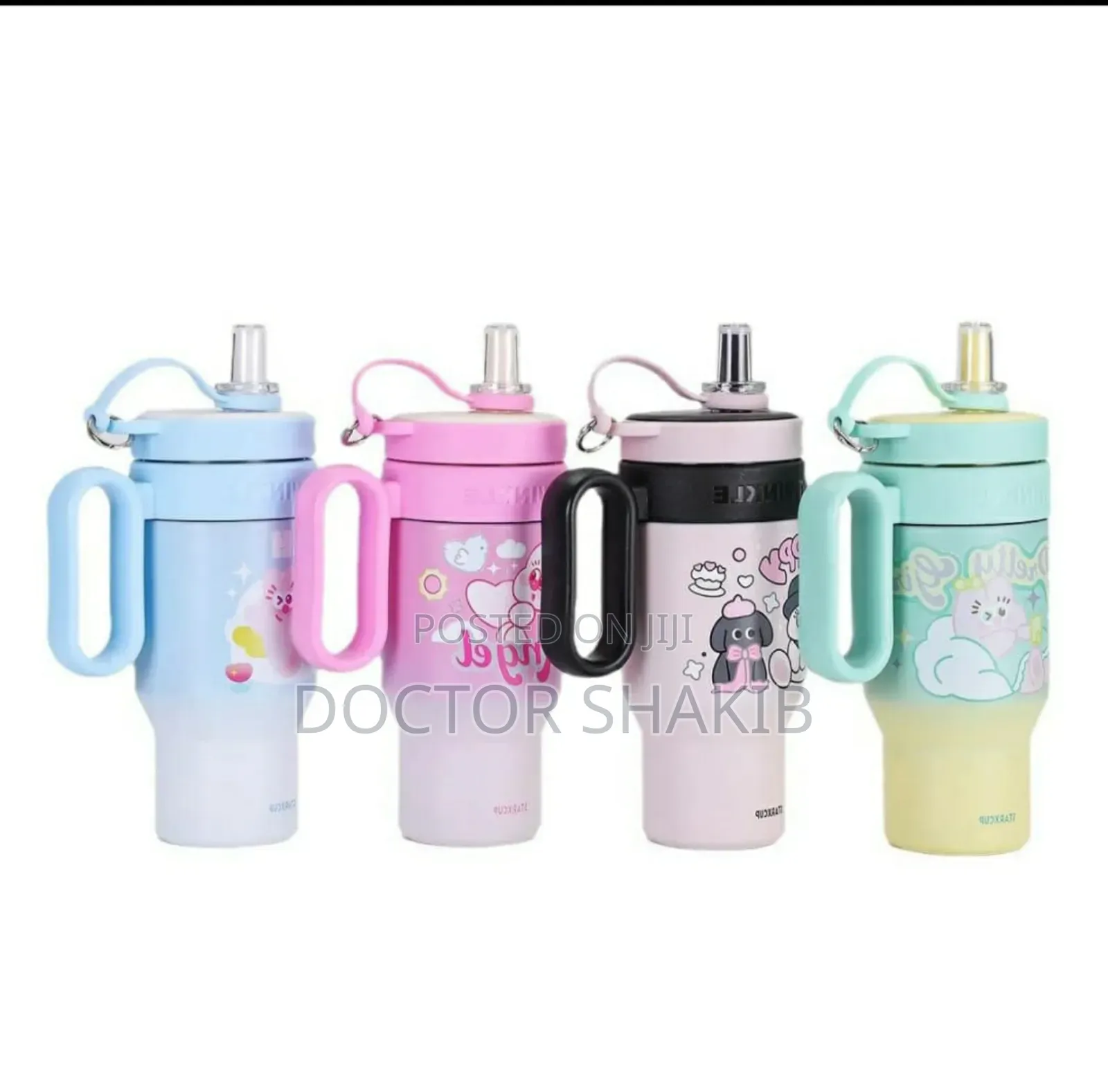 New Insulated Thermos Water Bottles With Handles and Built-in Straws