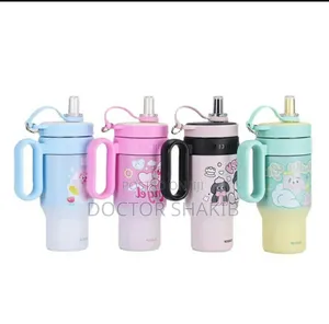 New Insulated Thermos Water Bottles With Handles and Built-in Straws