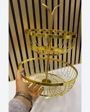 2 Tier Metal Fruit Bowl