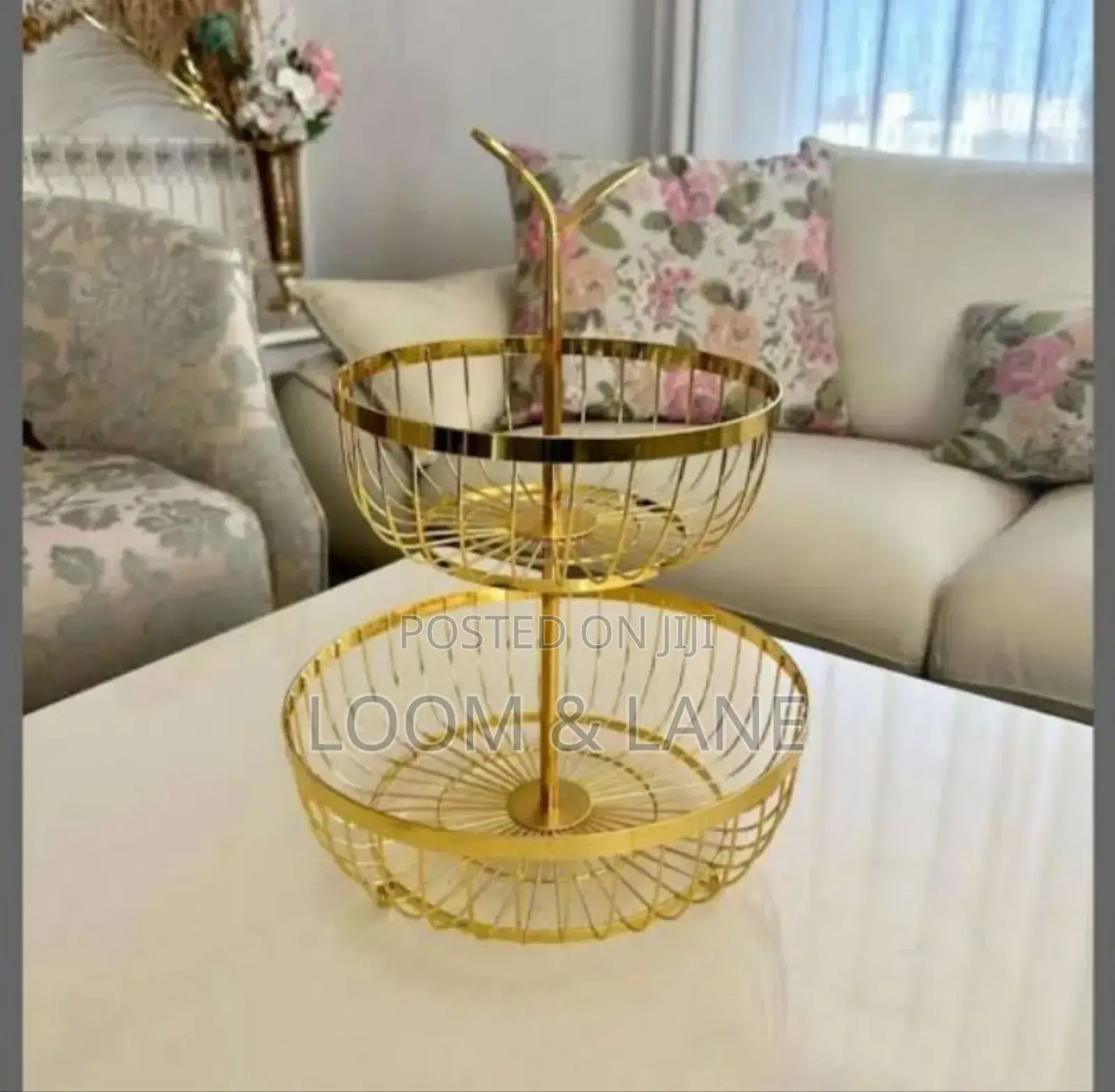 2 Tier Metal Fruit Bowl