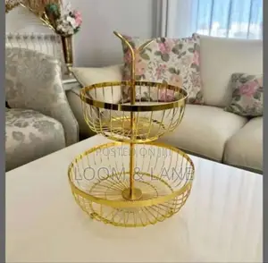 2 Tier Metal Fruit Bowl