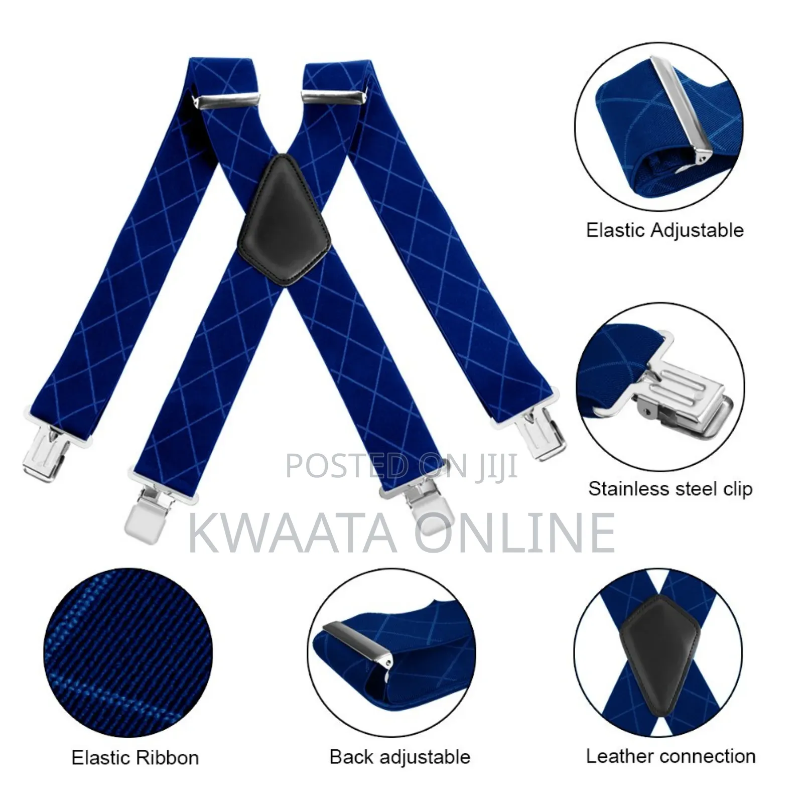 Heavy Duty Men X Style Suspenders