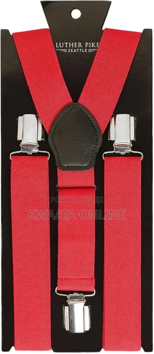 Men's Solid Design Y Back Style Clip on 3cm Strap Width