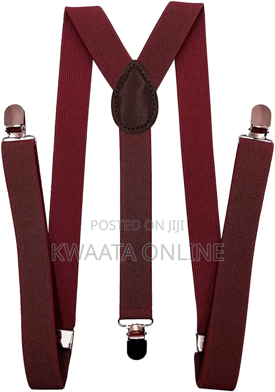 Men's Solid Design Y Back Style Clip on 3cm Strap Width