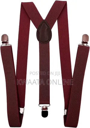 Men's Solid Design Y Back Style Clip on 3cm Strap Width