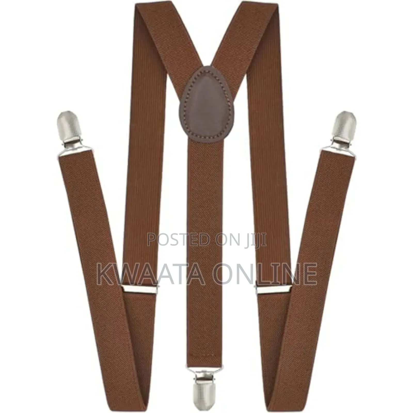 Men's Solid Design Y Back Style Clip on 3cm Strap Width