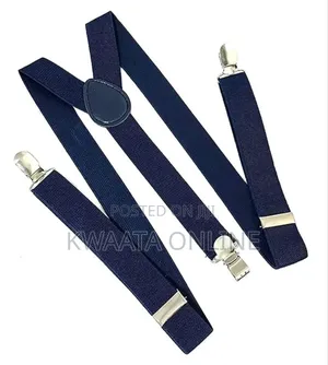 Men's Solid Design Y Back Style Clip on 3cm Strap Width