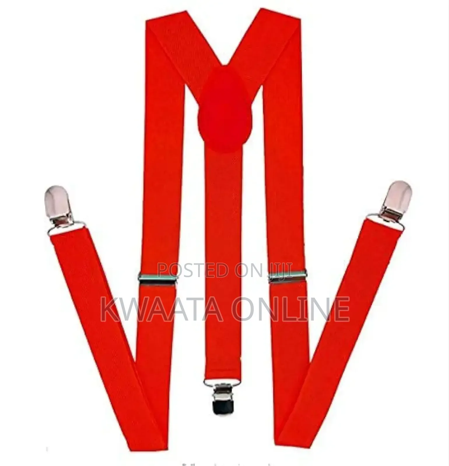Men's Solid Design Y Back Style Clip on 3cm Strap Width