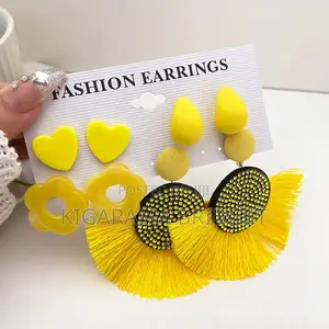 Cute Yellow Earring Set