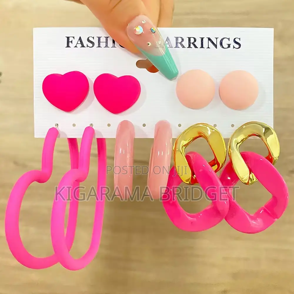Pink Earring Set