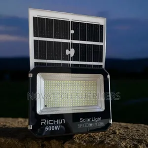 Richur 500w Solar Flood Light/Powerful Lighting, Zero Electricity Cost