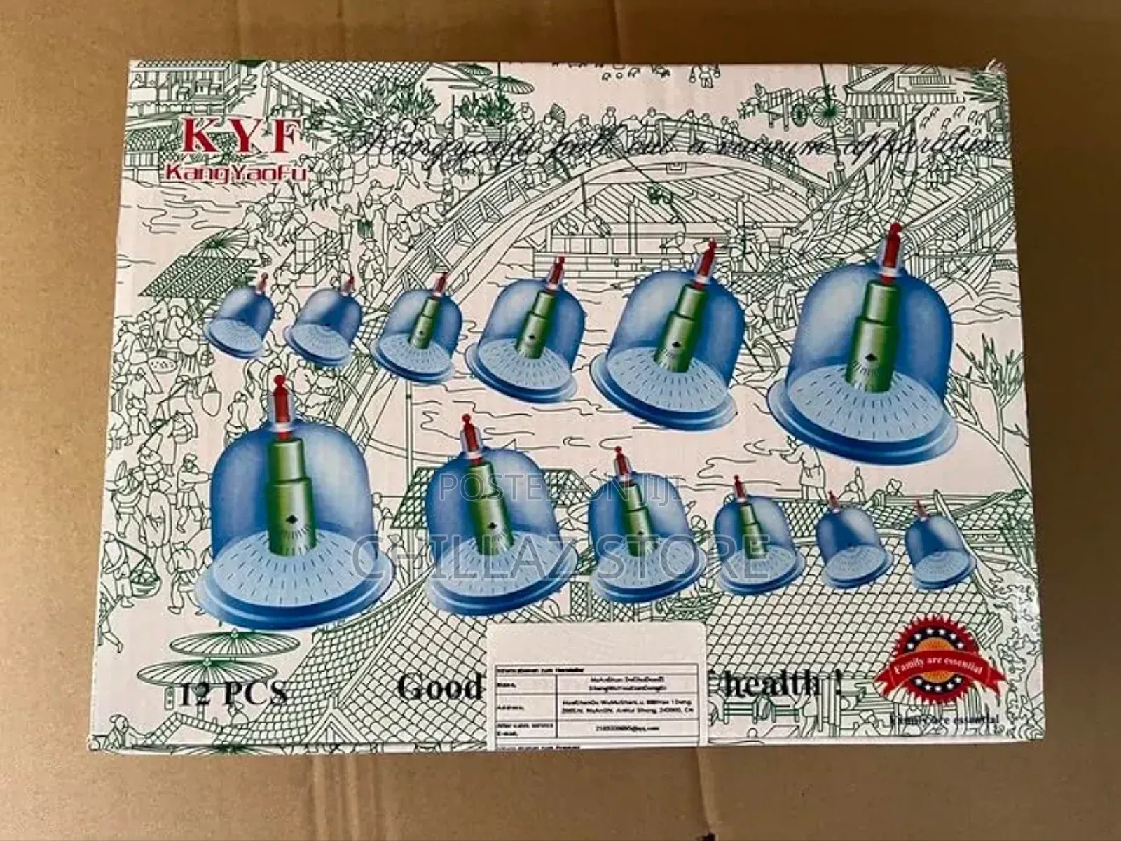 12 Cup Vacuum Cupping Therapy Sets, With Pumping Handle,