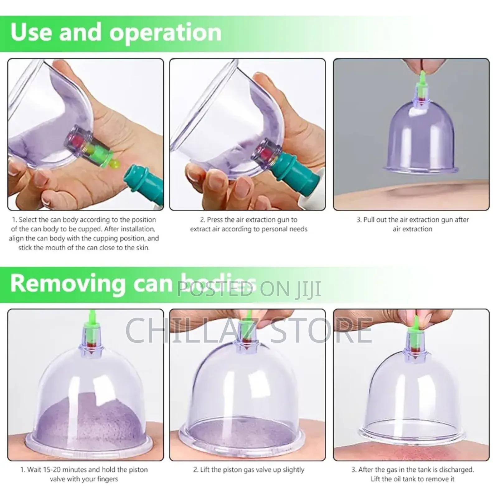 12 Cup Vacuum Cupping Therapy Sets, With Pumping Handle,