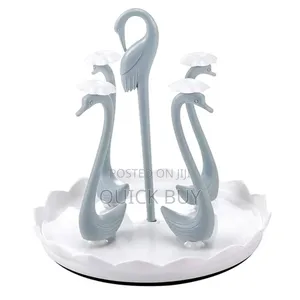 Zerodis Swan Cup Holder With Rotating Drip Tray
