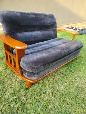 2 Seater Wooden Sofa Well Finished in Mahogany Color
