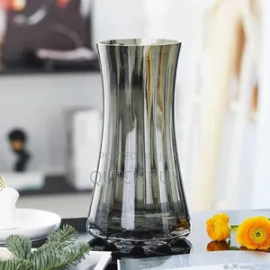 Wide Bottom Glass Flower Vase