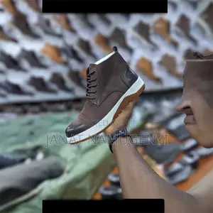 Coffee Brown Timberland Boot Shoe With White Sole