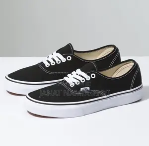 Black and White Sole Vans Shoes
