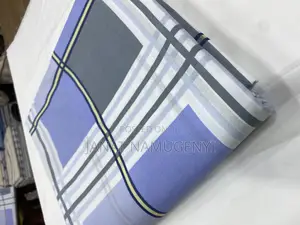 Blue Gray Checked Cotton Bedsheets