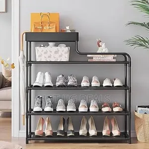 5 Layers Shoe Rack (Not Assembled) -black