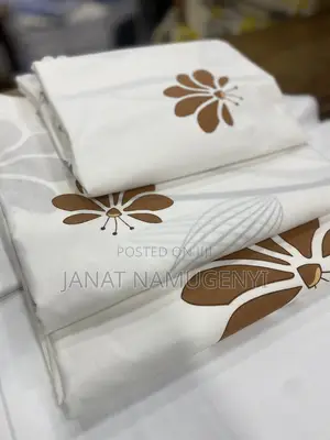 White Brown Floral Bedsheets