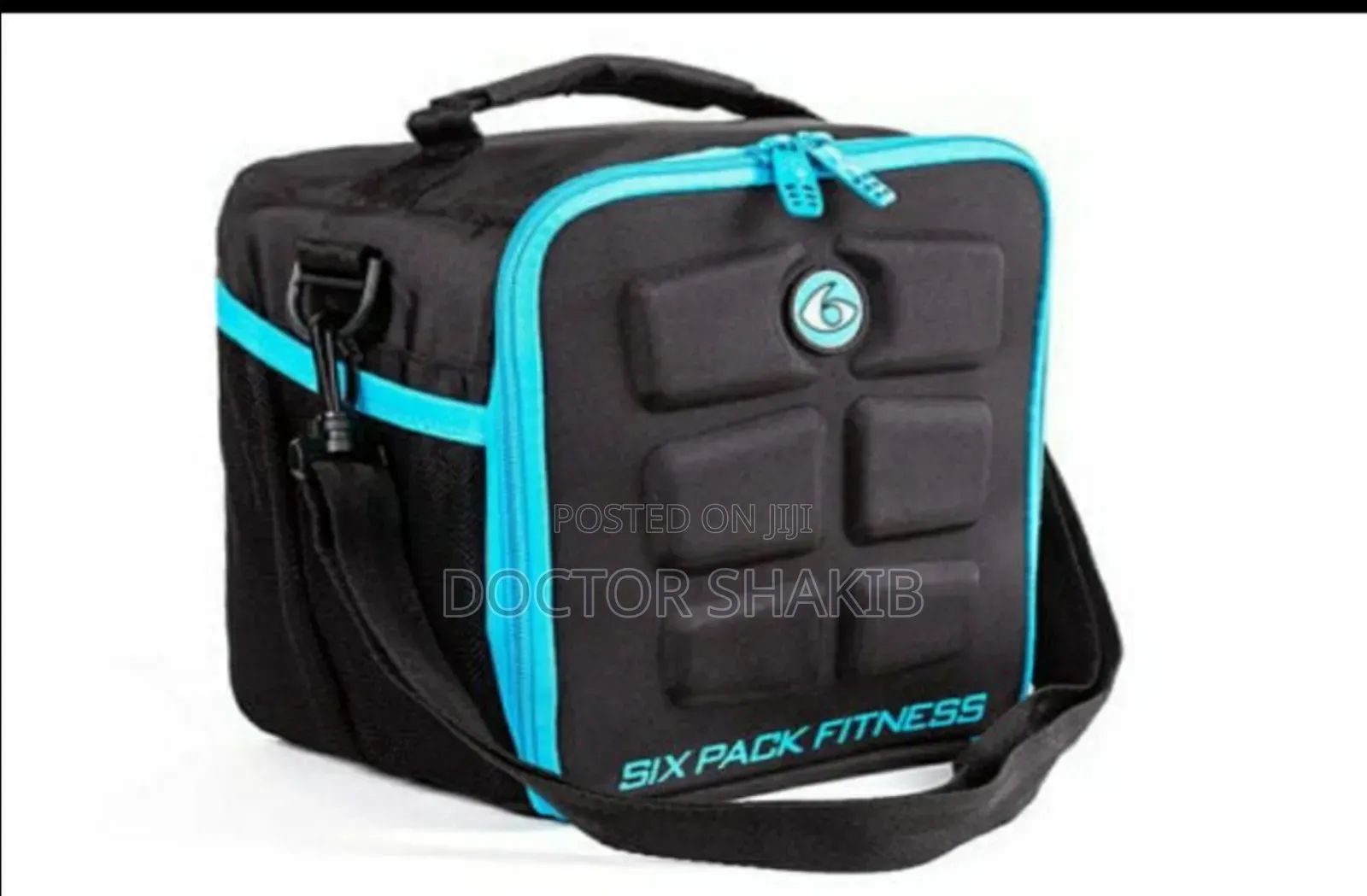 Six Pack Fitness Blue / Black Lunch Bag
