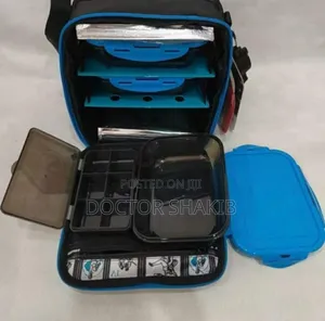 Six Pack Fitness Blue / Black Lunch Bag
