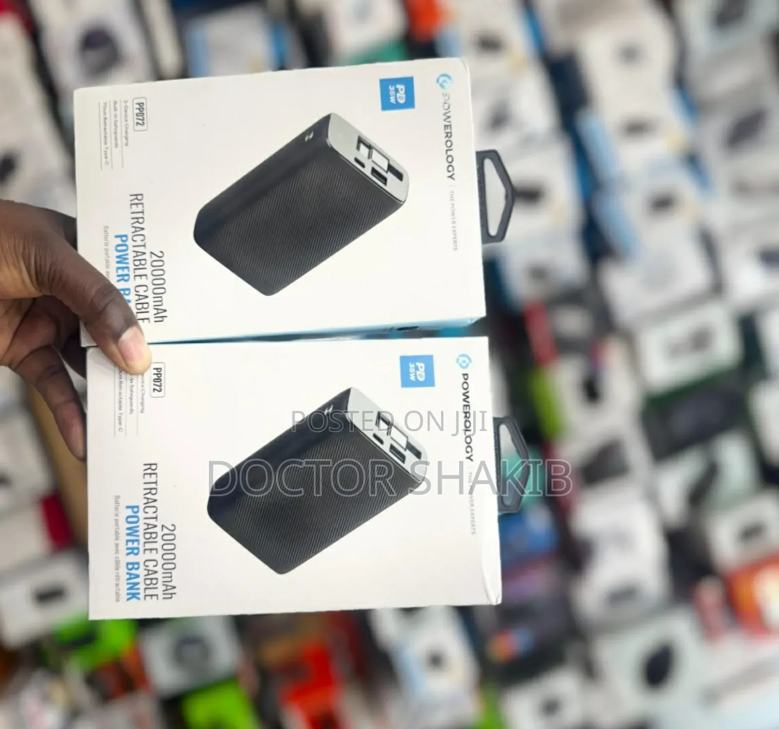 Powerology 20,000mah Rectractable Cable