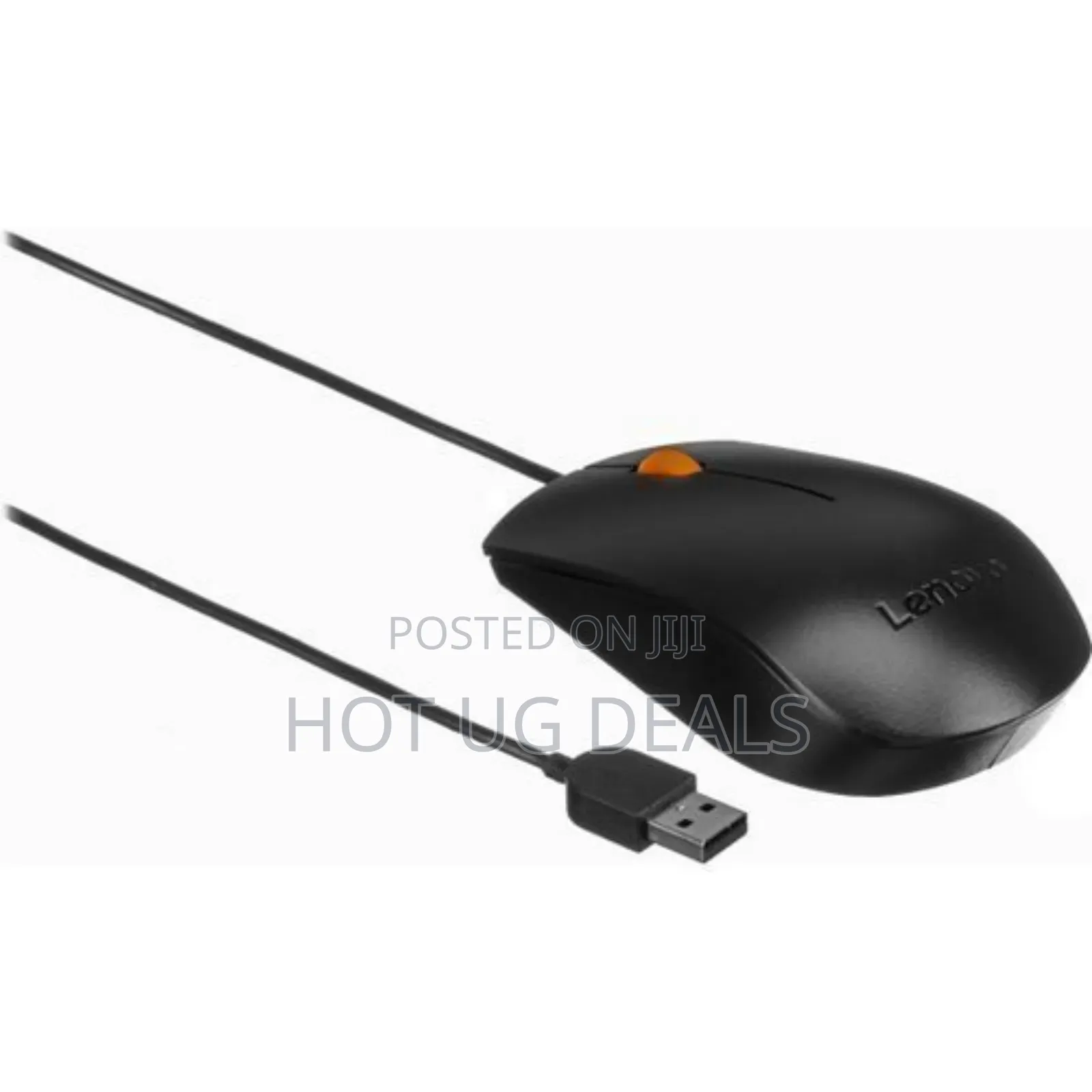 Lenovo 300 Wired Plug & Play Usb Mouse – Black