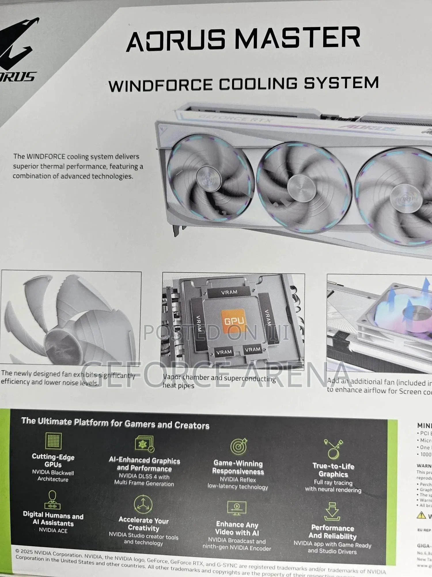 Aorus RTX 5090 Master Ice 32gb Graphics Card - Ai, Rendering, Gaming