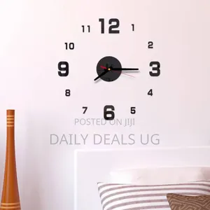 Style Black 3d Mirror Wall Clock