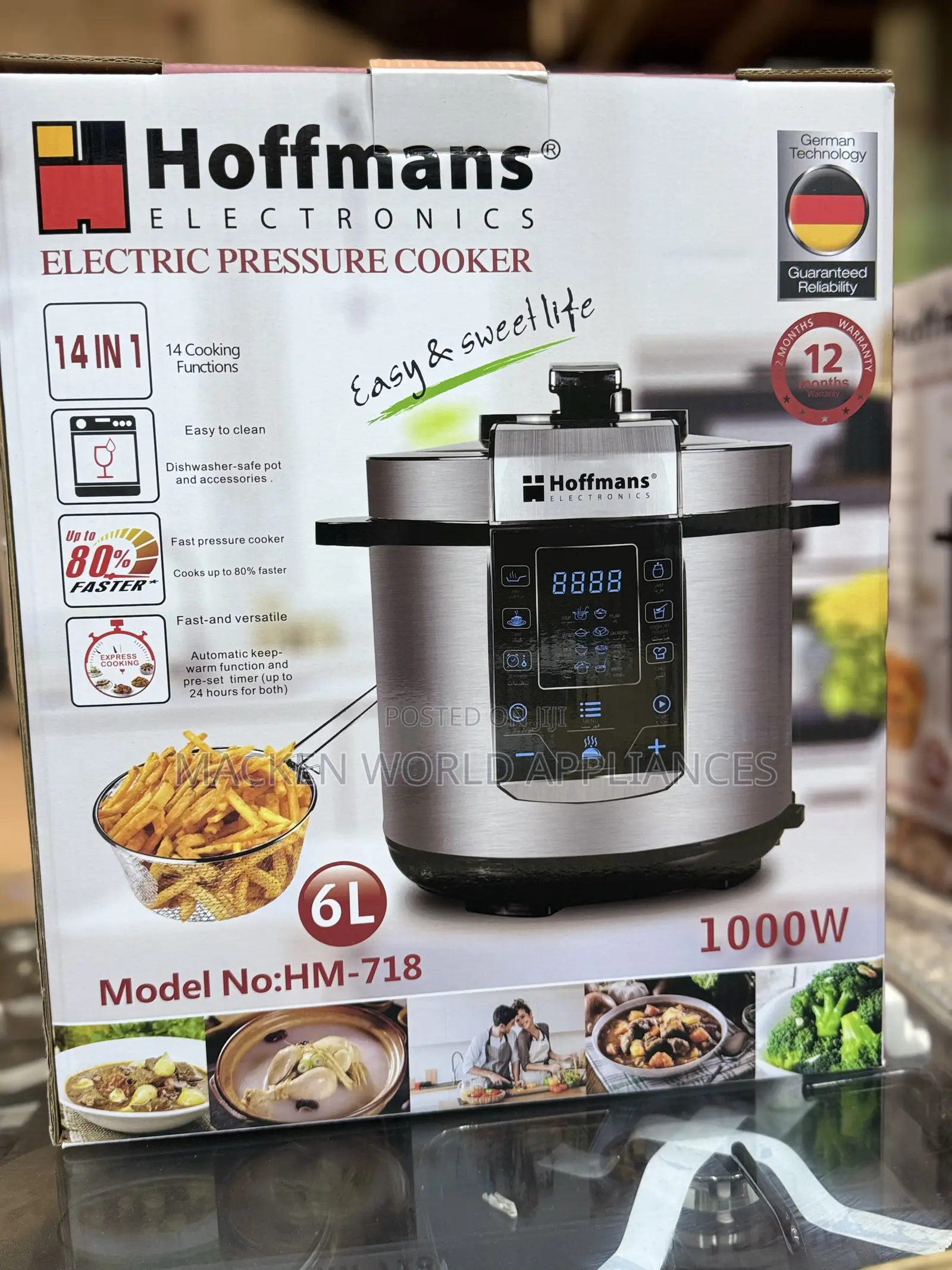 6 Liters Hoffman Pressure Cooker With Steamer