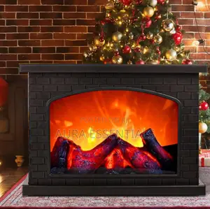 Electric Fireplace Lantern With Realistic Led Flame Effect