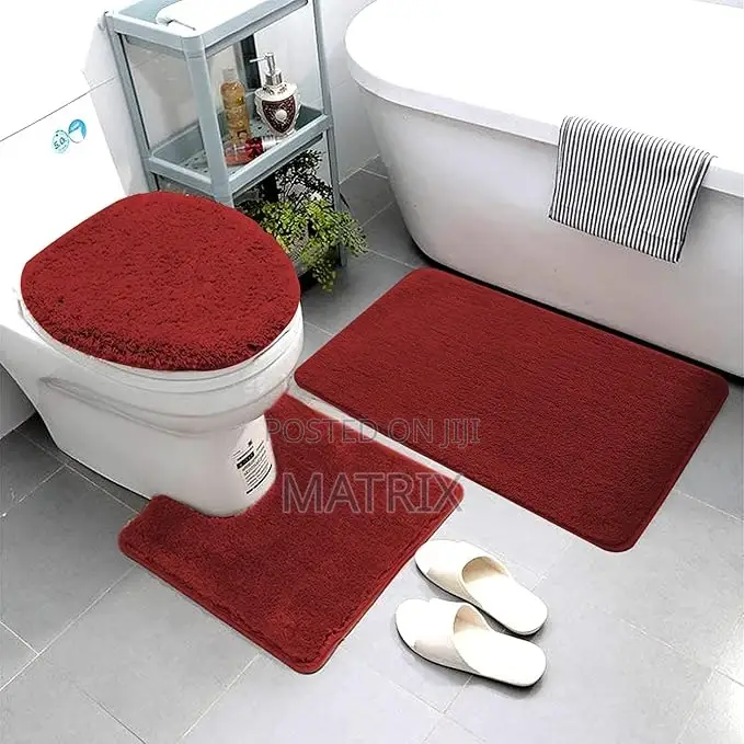 3pc Toilet Cover Set