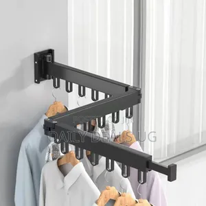 Wall-Mounted Foldable Clothes Drying Rack