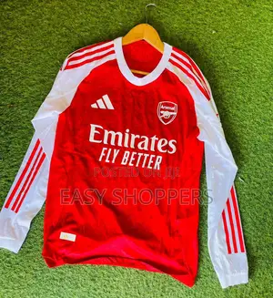 Arsenal Long Sleeved Home Red Football Jersey 25/26 Season