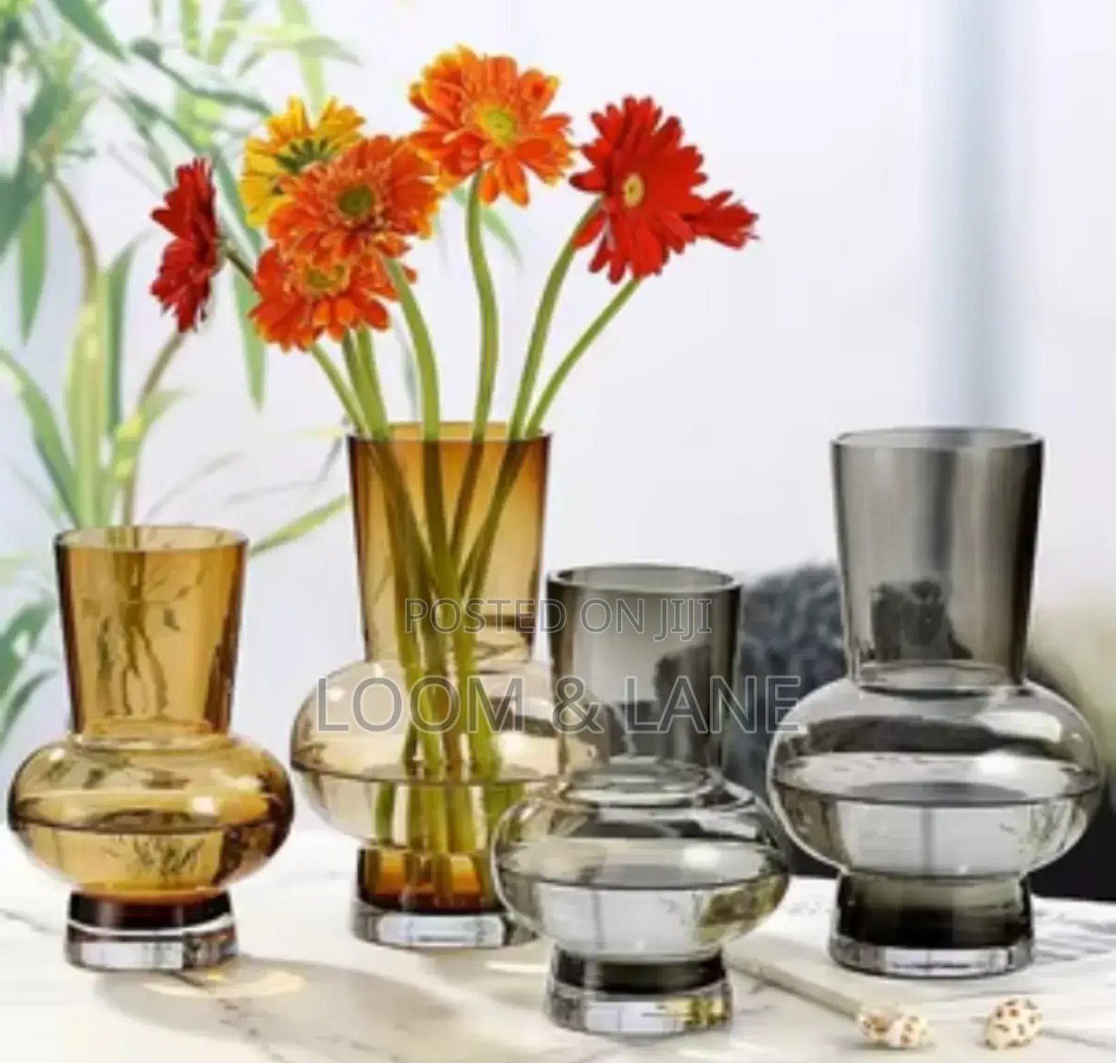 Clear Crystal Glass Flower Vase