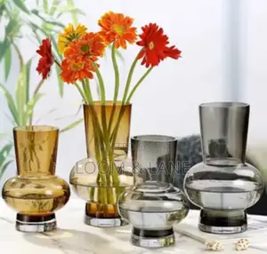 Clear Crystal Glass Flower Vase