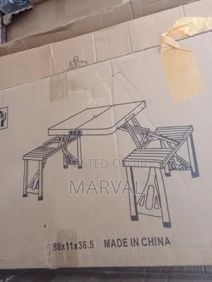 Portable, Foldable Picnic Table With Integrated Seating
